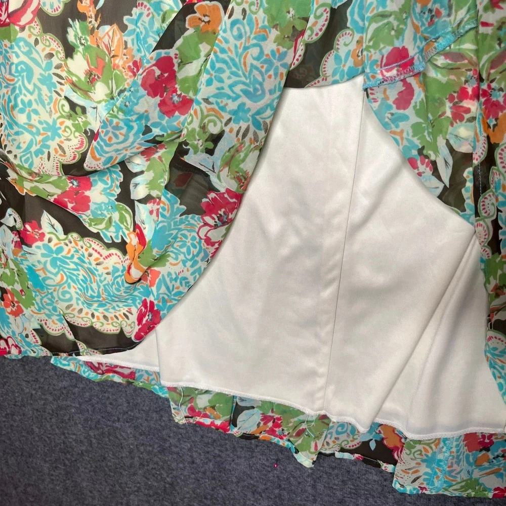 Cato Woman Floral Maxi Skirt Womens 22/24W Boho Cottagecore Flowy Pull On Summer